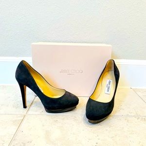 Jimmy Choo ‘Talent’ platform suede heels